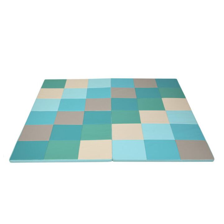 Hivvago 58 Inch Toddler Foam Play Mat Baby Folding Activity Floor Mat