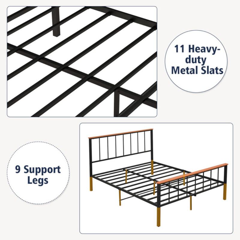 Hivvago Bed Frame with Headboard and Footboard