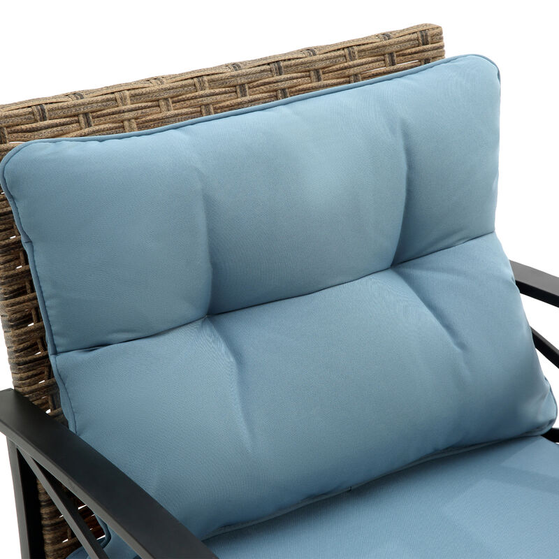 Outdoor Rattan Wicker Sectional Sofa Set with Cushion
