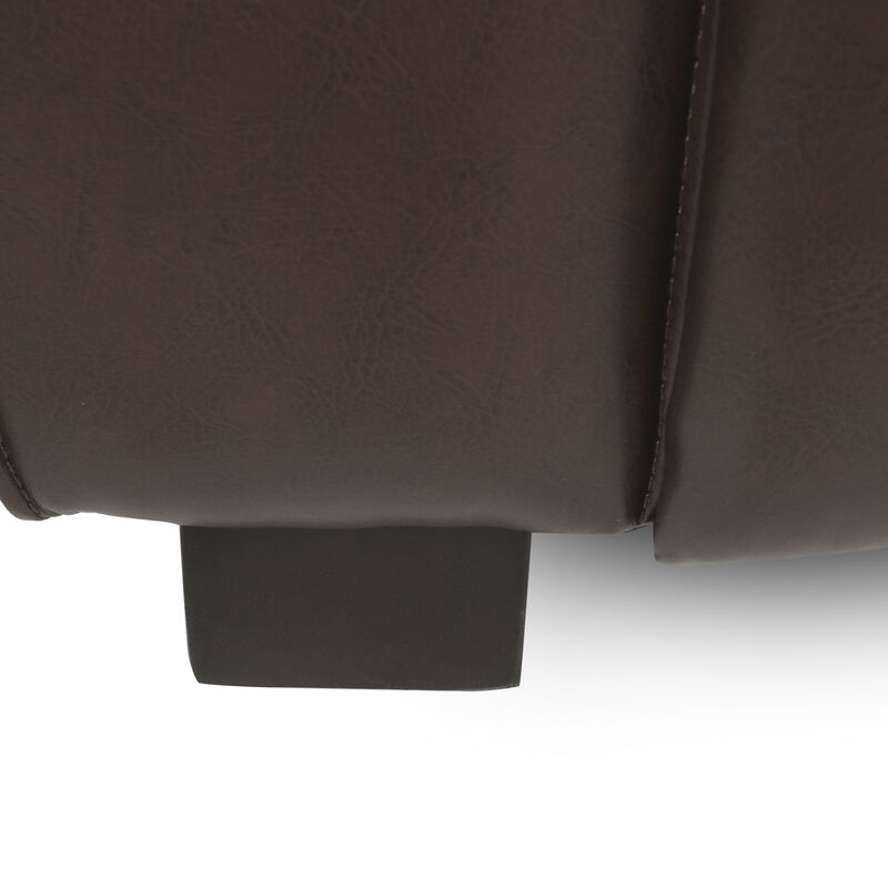Merax Mid Century PU Leather Sofa Couch