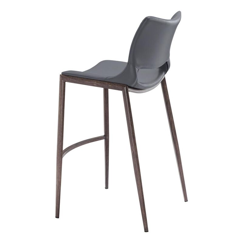 Belen Kox Ace Bar Chair (Set of 2), Dark Gray & Walnut, Belen Kox