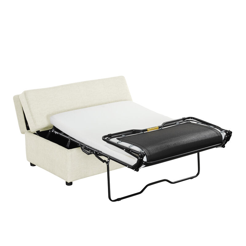 Merax Folding Ottoman Sleeper Sofa Futon with Mattress