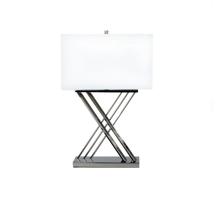 X Table Lamp Chrome Metal LED Light X Table Lamp Chrome Metal LED Light