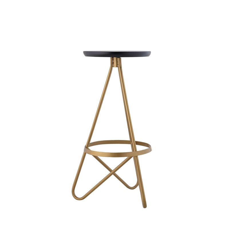 Spiroa 30" Modern Industrial Metal Backless Circular Bar Stool