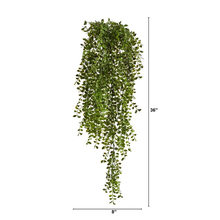 Hivvago 3" Gleditsia Artificial Bush Plant UV Resistant (Indoor/Outdoor) (Set of 2)