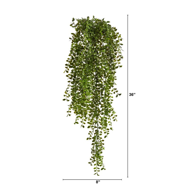 Hivvago 3" Gleditsia Artificial Bush Plant UV Resistant (Indoor/Outdoor) (Set of 2)