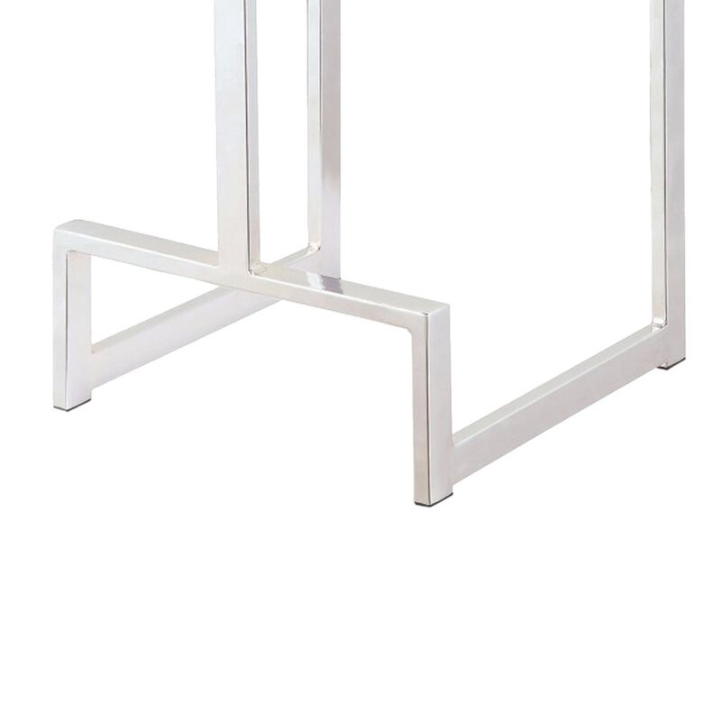 Metal Counter Height Stool, Black-Benzara