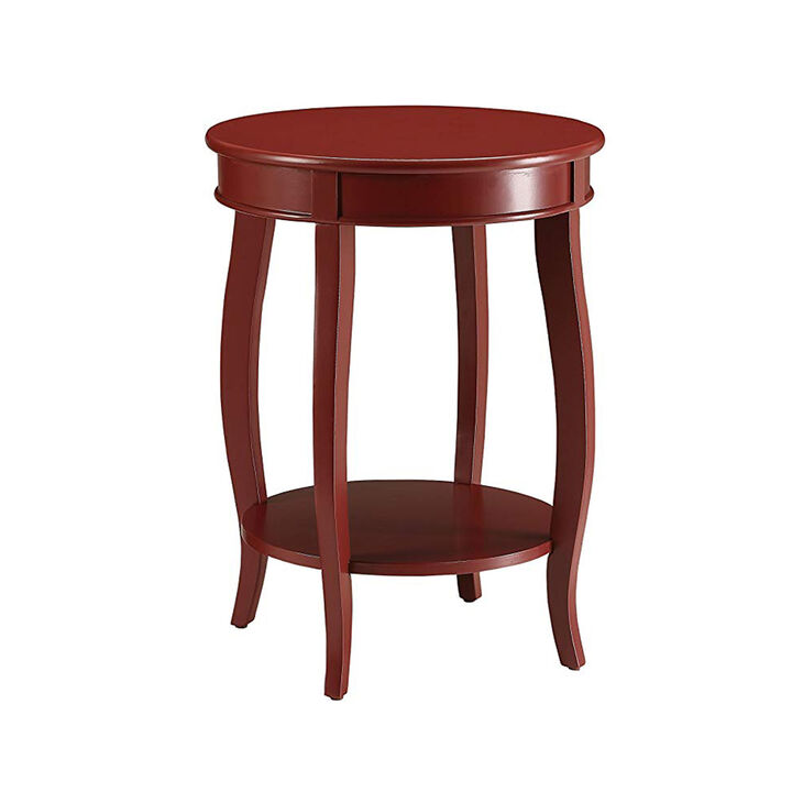 Trendy Side Table, Red-Benzara