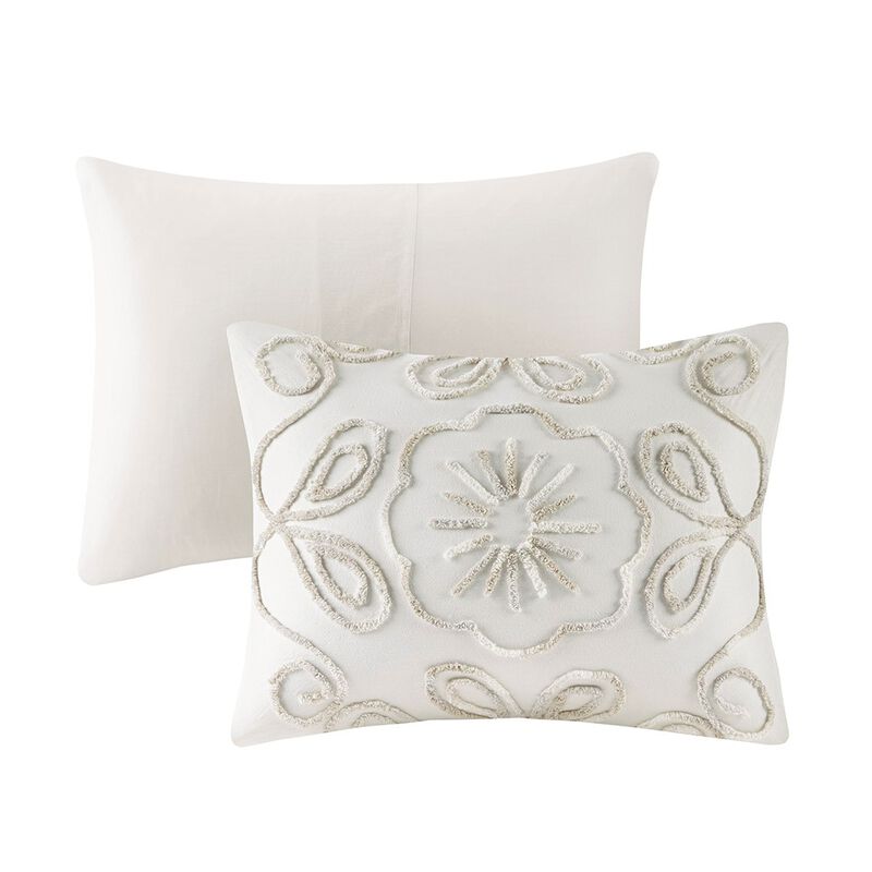 Gracie Mills Gertrude Medallion Chenille 3-Piece Duvet Cover Set