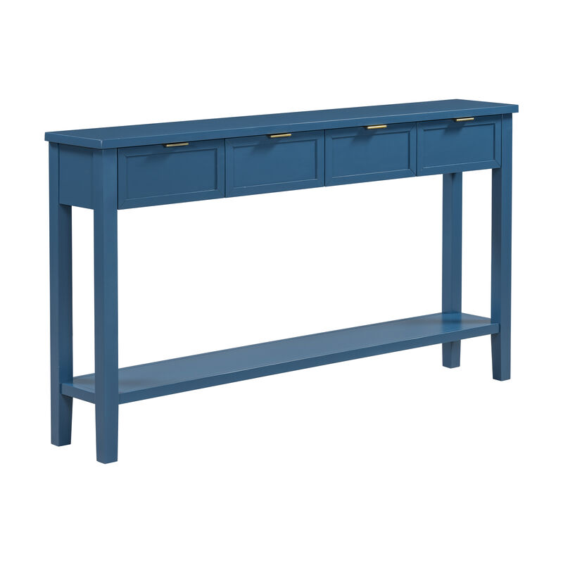 Merax Contemporary Entryway Console Table with 4 Drawers