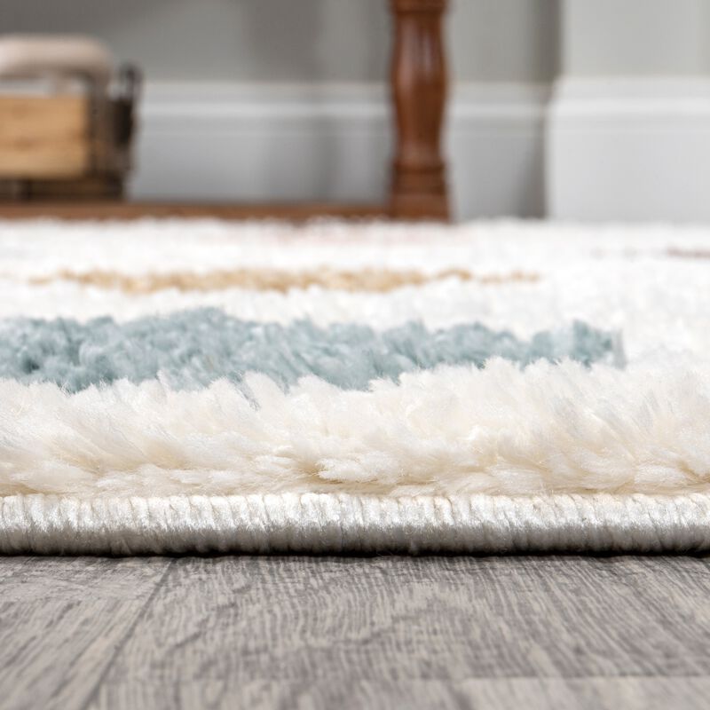 Astrid Retro Trellis High-Low Area Rug