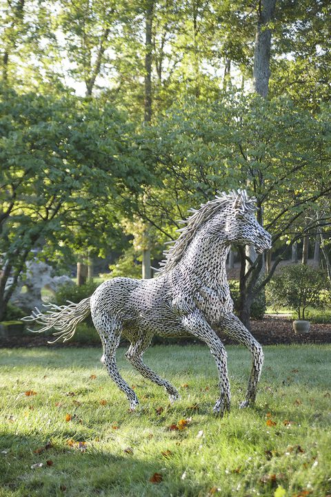 Horse Pipe Galloping Sculpture