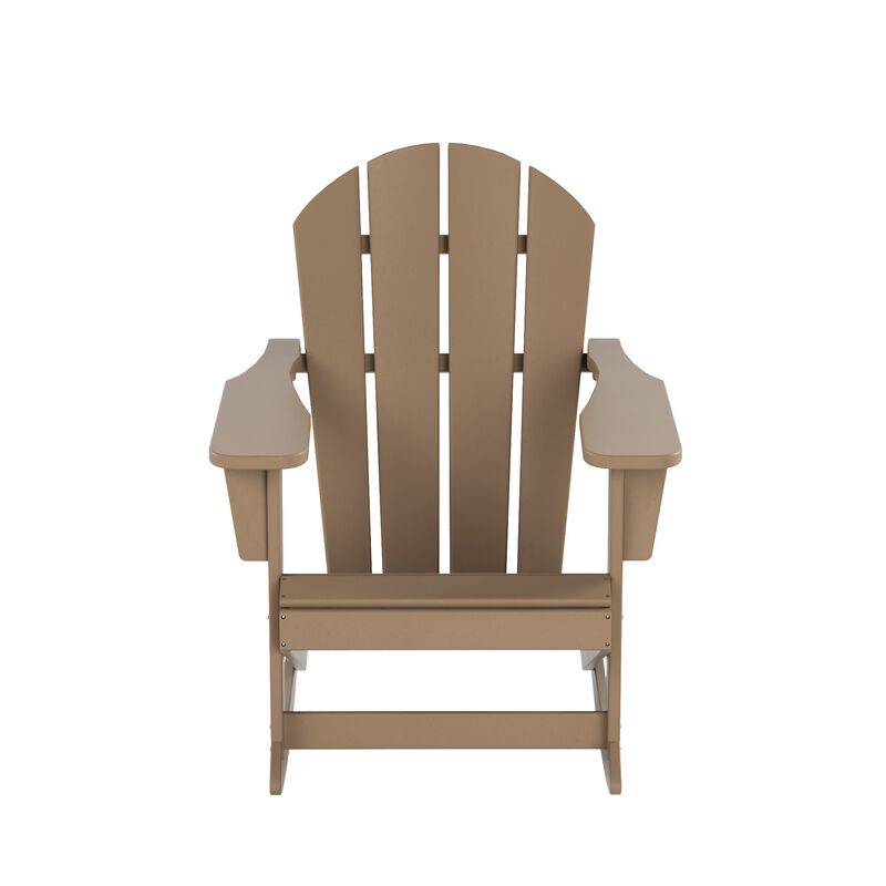 WestinTrends 3-Piece Outdoor Patio Rocking Adirondack Chairs with Side Table Set