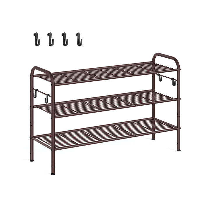 Wide 3-Tier Metal Shoe Rack – Durable and Stylish Storage Solution for Shoes