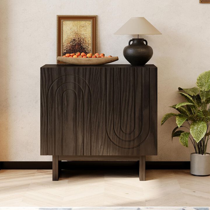 2-door Storage Cabinet,Antique Cream