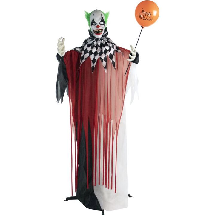Haunted Hill Farm 71 Standing Clown, Animation, Lights, Sound