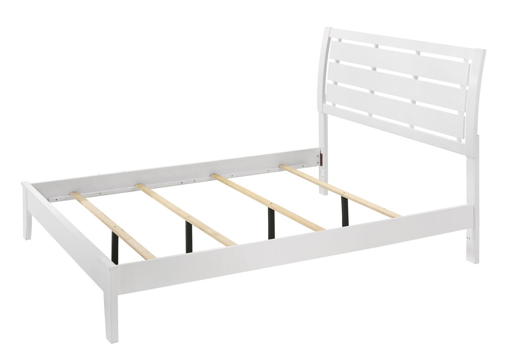 Streamdale Queen Geometric Panel Bed with Curved Headboard