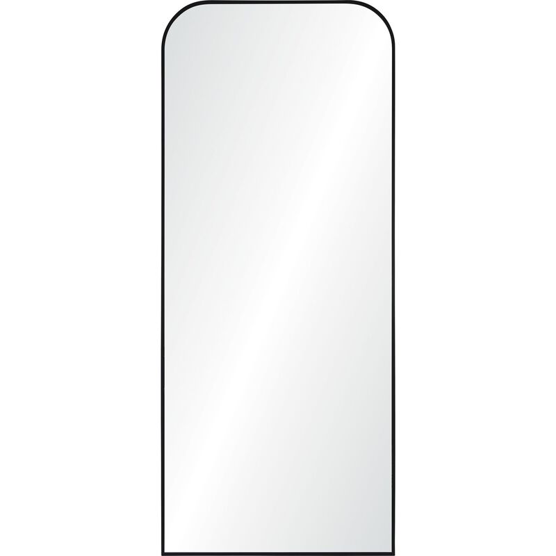 72" Black and Clear Traditional Framed Wall Mirror