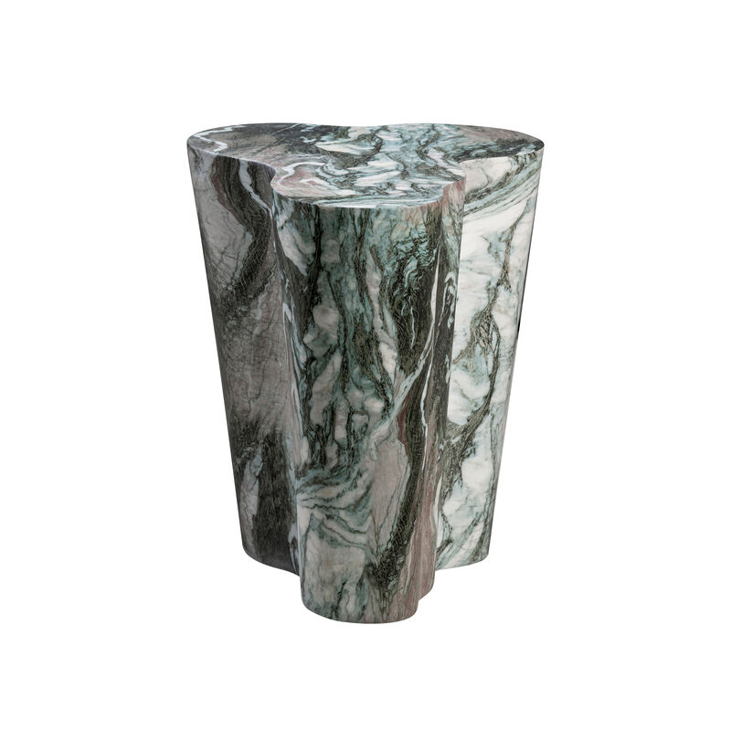 Slab Marble Tall Side Table