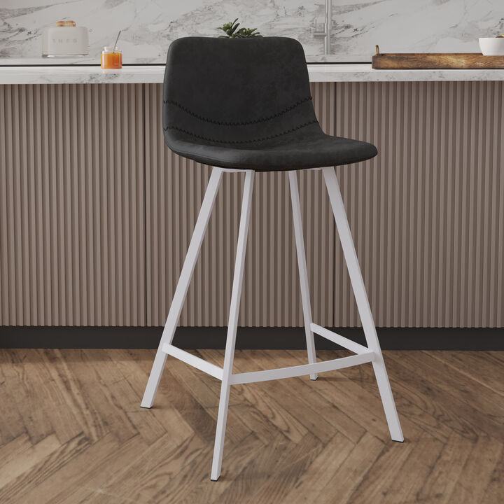 Elland - Counter stool -Light Brown-White base