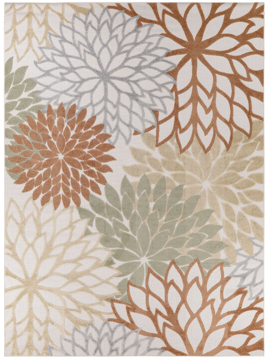 Aloha ALH05 Ivory/Multicolor 6' x 9' Rug