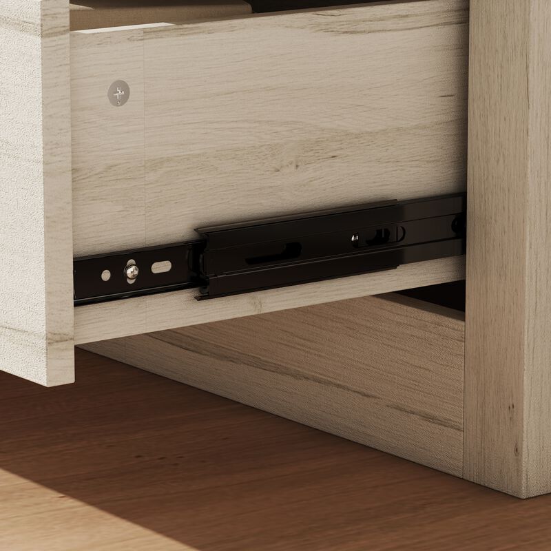 FUFU&GAGA 8-Drawer Bedroom Island Storage Cabinet, White Finish with Wood Grain, Gold and White Handles (66.5" W x 23.6" D x 31.5" H),White
