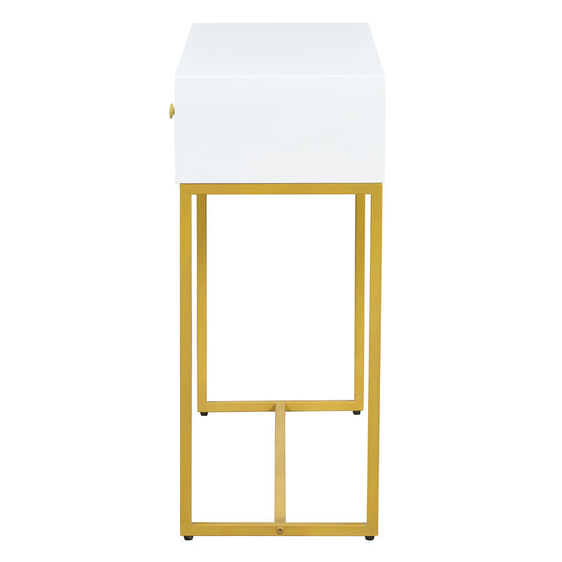 Merax Modern Sleek Console Table with 2 Drawers