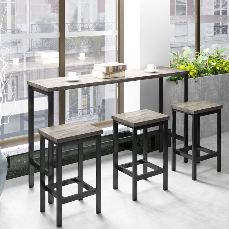 Merax Counter Height Extra Long Dining Table Set