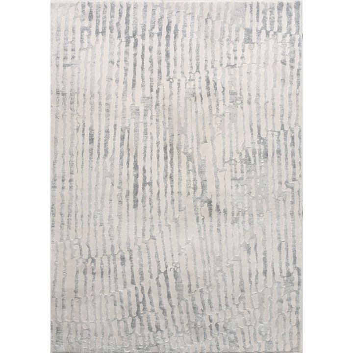 5' x 7' Ivory and Gray Animal Print Rectangular Area Throw Rug