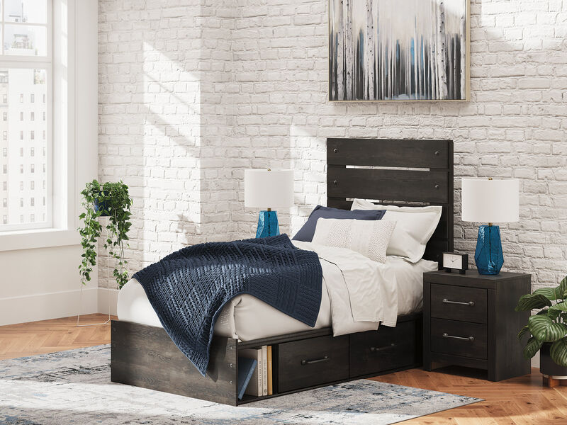 Delmorta Twin Panel Storage Bed