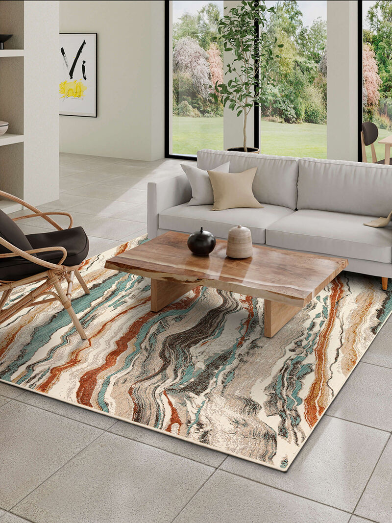 Soiree Pearl River Alabaster 5' 3" x 7' 10" Rug