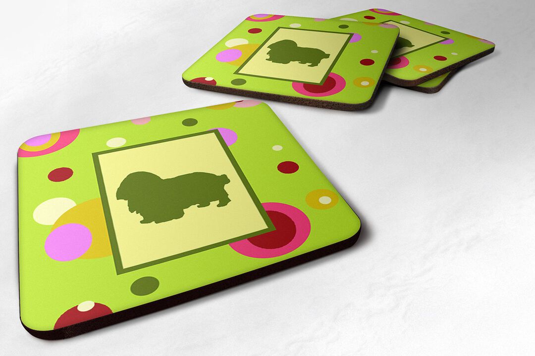 Caroline's Treasures CK1100FC English Toy Spaniel Foam Coasters (Set of 4), 3.5 H x 3.5 W, Multicolor