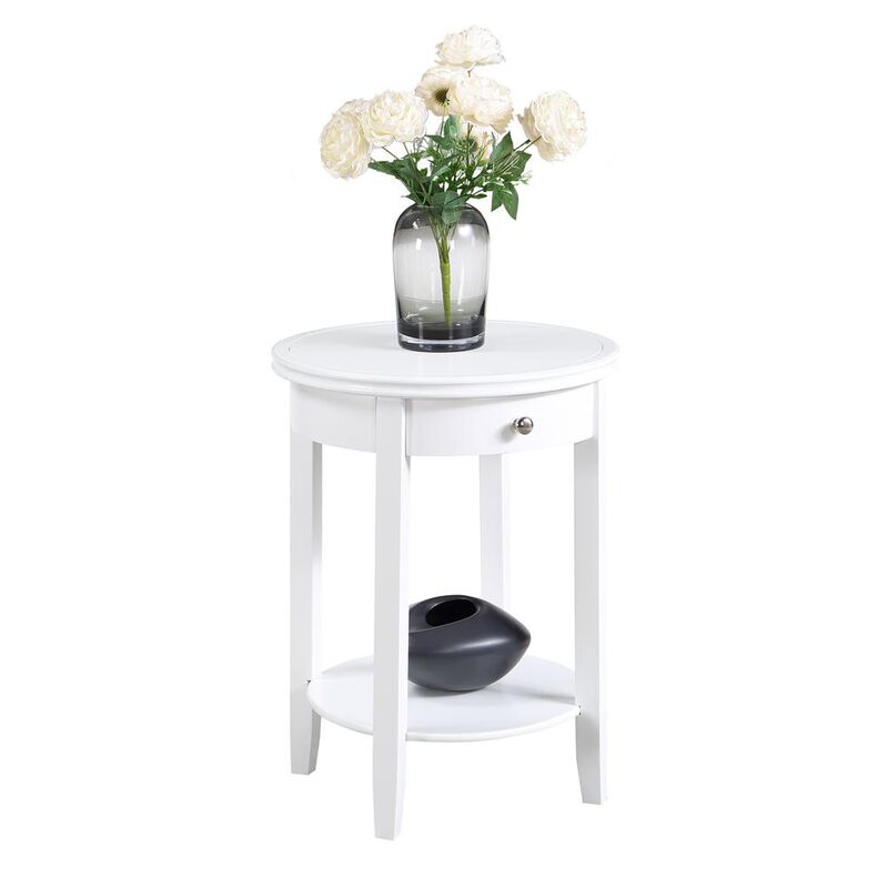 Convenience Concepts American Heritage Baldwin 1 Drawer End Table with Shelf