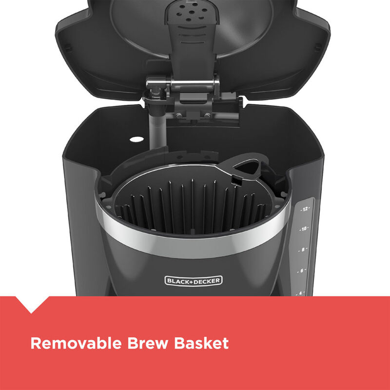 Black and Decker 12 Cup Programmable Coffee Maker in Gray