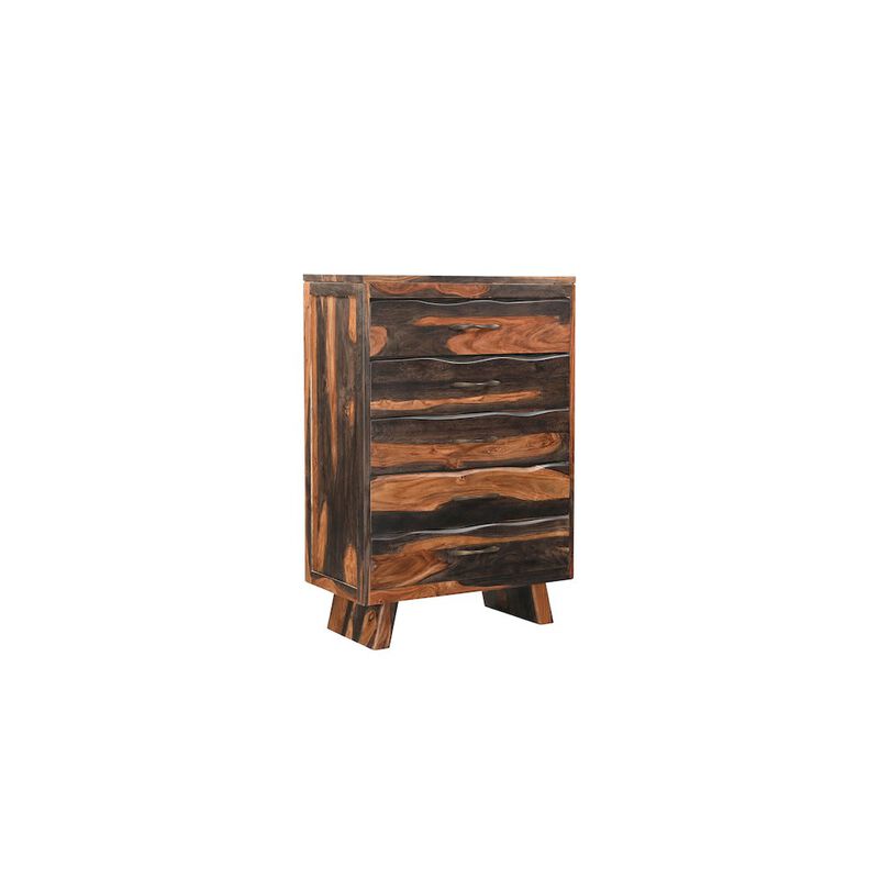 Taran Designs Marin 5-drawer Live Edge Solid Wood Chest