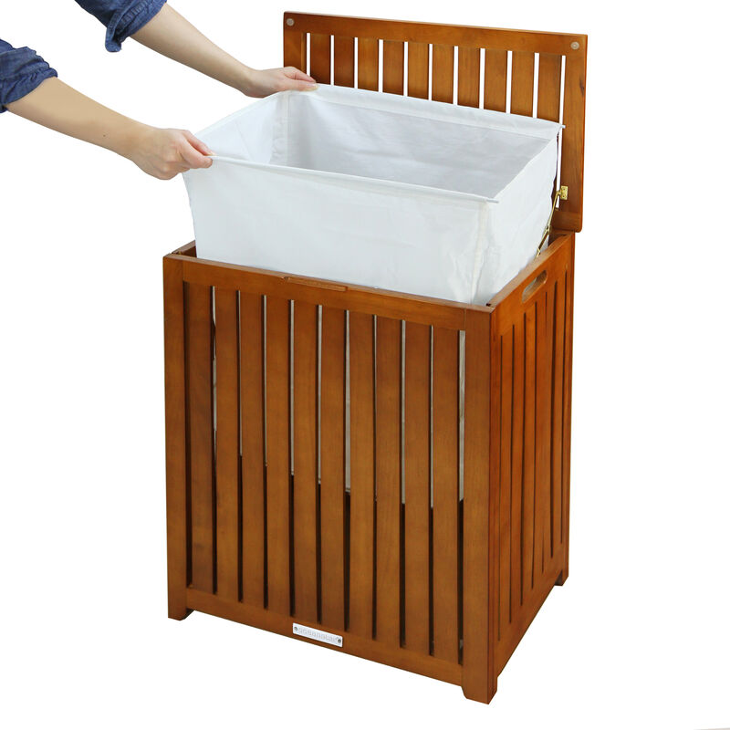 Oceanstar  Oceanstar Solid Wood Spa Hamper