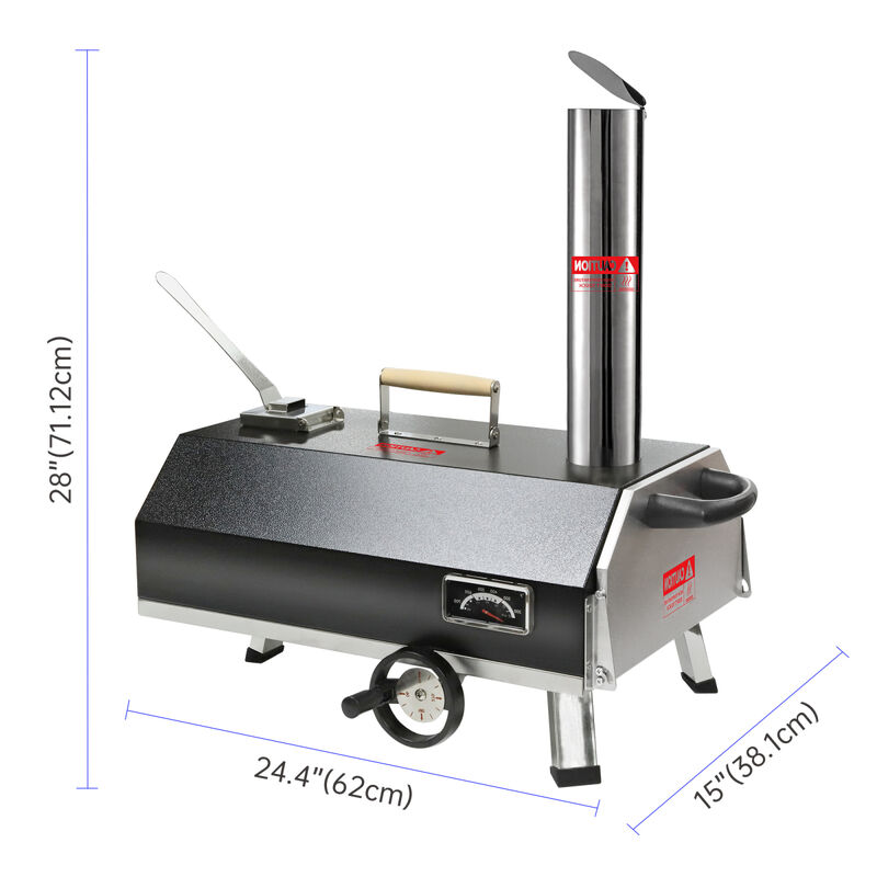 Streamdale Portable Wood-Fired Pizza Oven with Stone