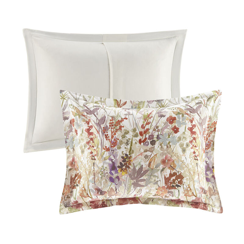 Gracie Mills Millicent 3-Piece Bloom Cotton Printed Duvet Cover Set