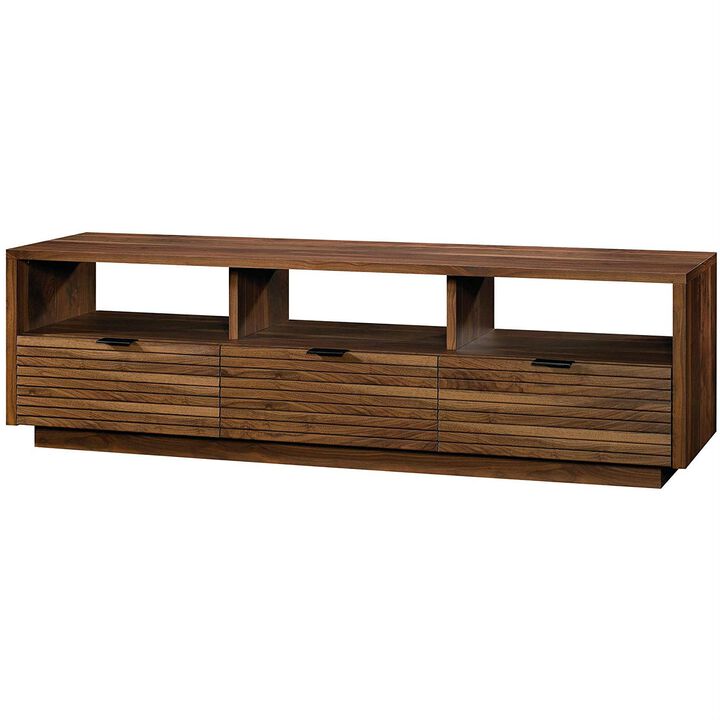 Hivvago Modern Walnut Finish TV Stand Entertainment Center   Fits up to 70 inch TV