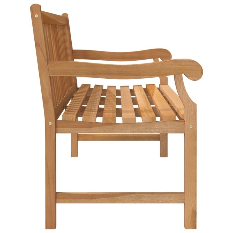 vidaXL Patio Bench - 59.1" Solid Teak Wood - Fine Sanded Finish - Durable and Weather-Resistant Wooden Garden Furniture - Easy Assembly - Suitable for Patio and Garden