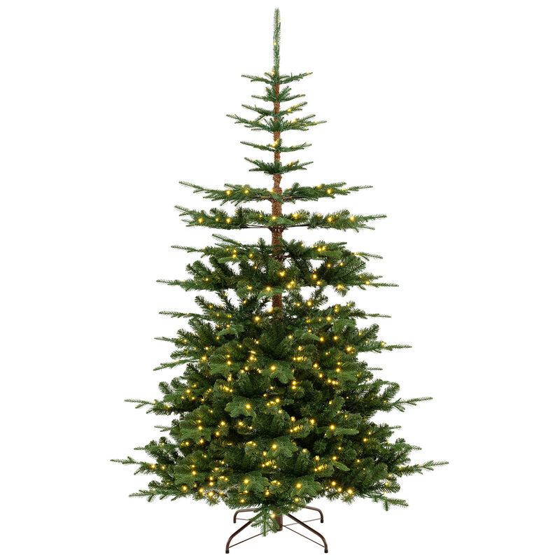 Hinged Artificial Pre-lit Christmas Tree with Branch Tips