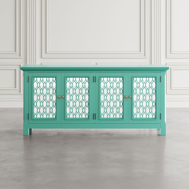 Jofran Isabella 69 Luxury Mirrored Sideboard Storage Cabinet