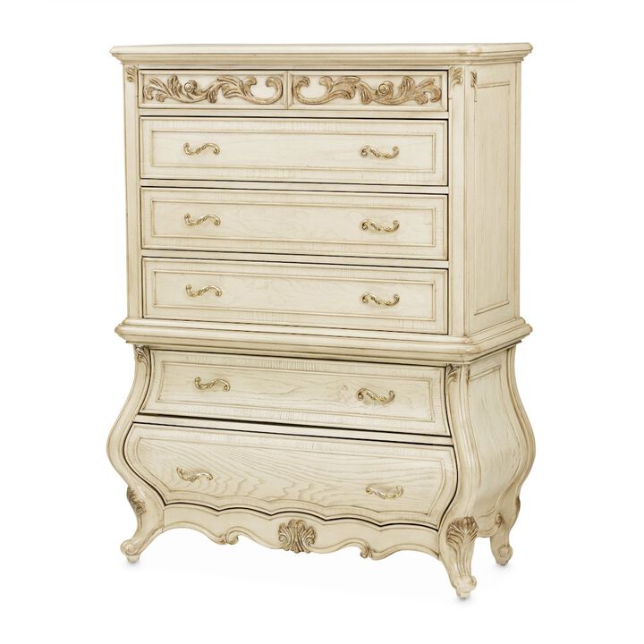 Michael Amini Platine de Royale 6-Drawer Chest - Champagne