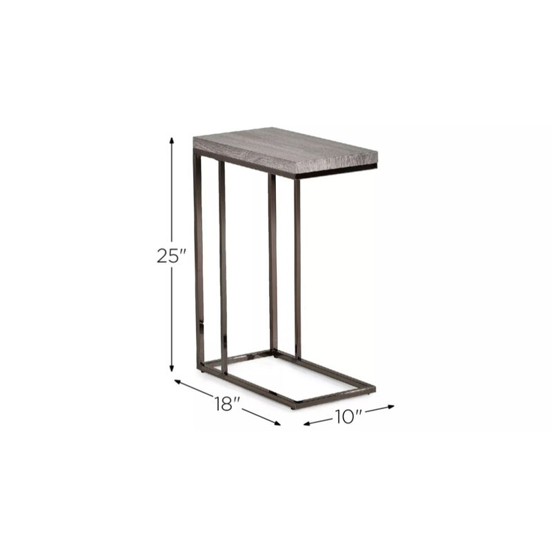 Lucia Chairside End Table w/Nickel