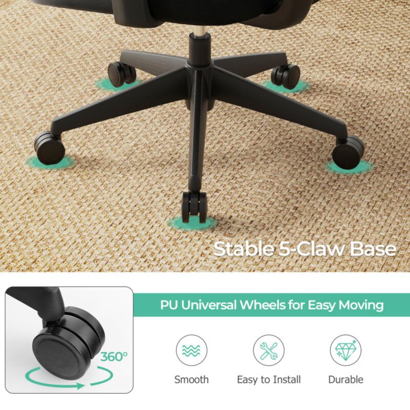 Hivvago Ergonomic Office Chair with N Type Lumbar Support and Adjustable Headrest