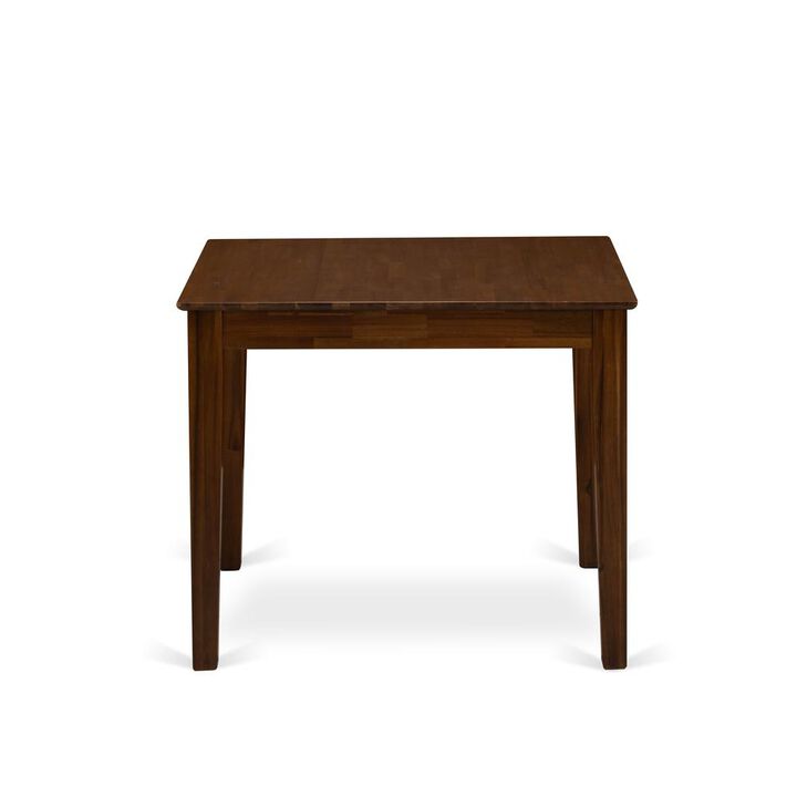 East West Furniture OXT-AWA-T  Beautiful Dinette Table with Natural Color Table Top Surface and Asian Wood Kitchen Table Wooden Legs - Natural Finish