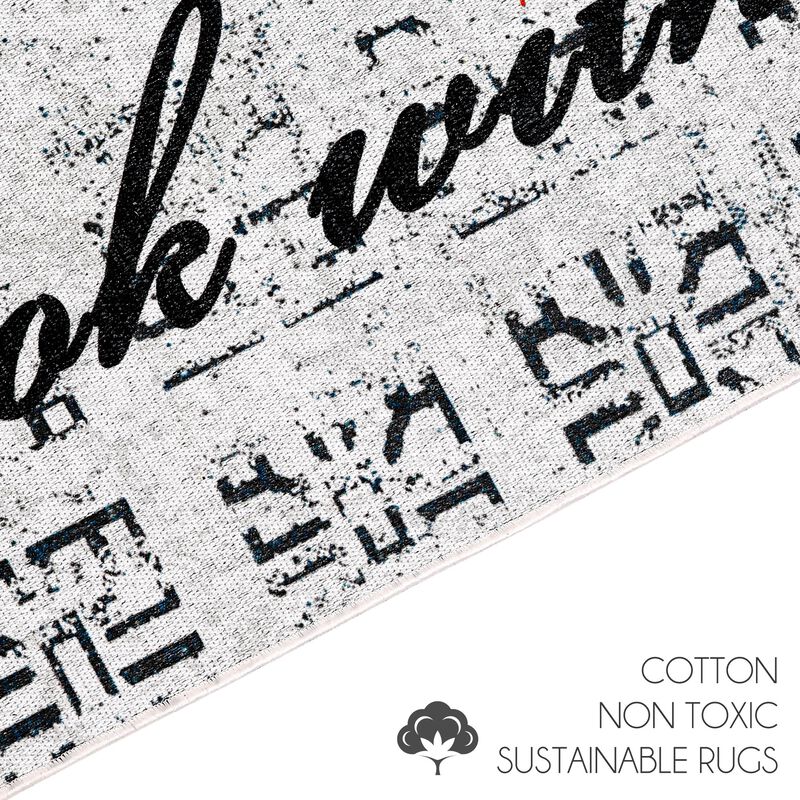 SUSSEXHOME Non Skid 70 % Cotton Washable Kitchen Runner Rug - 20 x 59 Inches