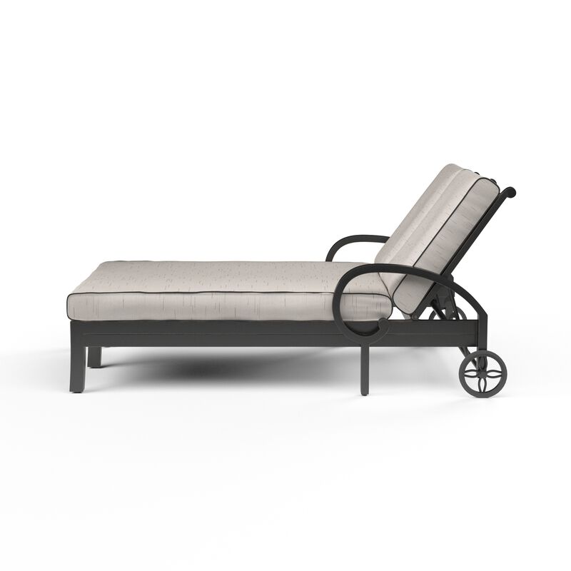 Monterey Double Chaise in Frequency Sand w/ Contrast Canvas Java Welt