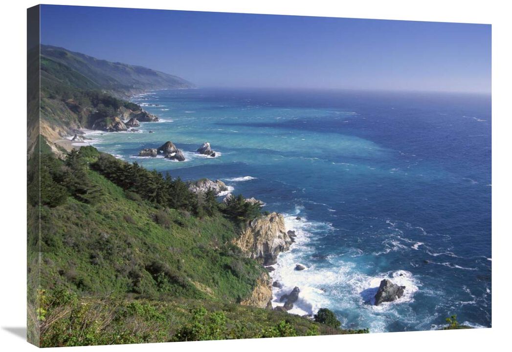 Big Sur coast from near Grimes Point, California-Canvas Art-32x24