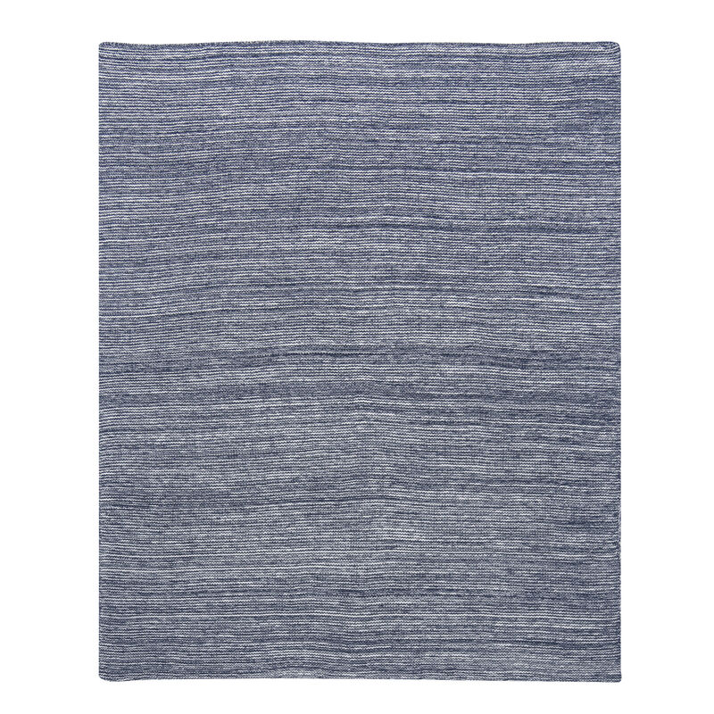 Lambs & Ivy Signature Blue/White 100% Cotton Marl Textured Knit Baby Blanket